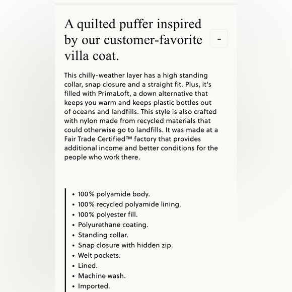 J. Crew BLACK Signature Puffer NWT Sz Large - Picture 5 of 6